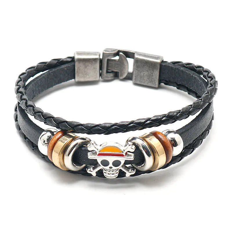 Anime Leather Bracelets: One Piece, Naruto & Attack On Titan