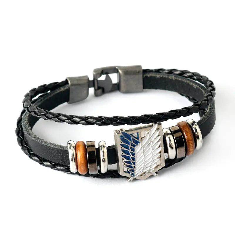Anime Leather Bracelets: One Piece, Naruto & Attack On Titan