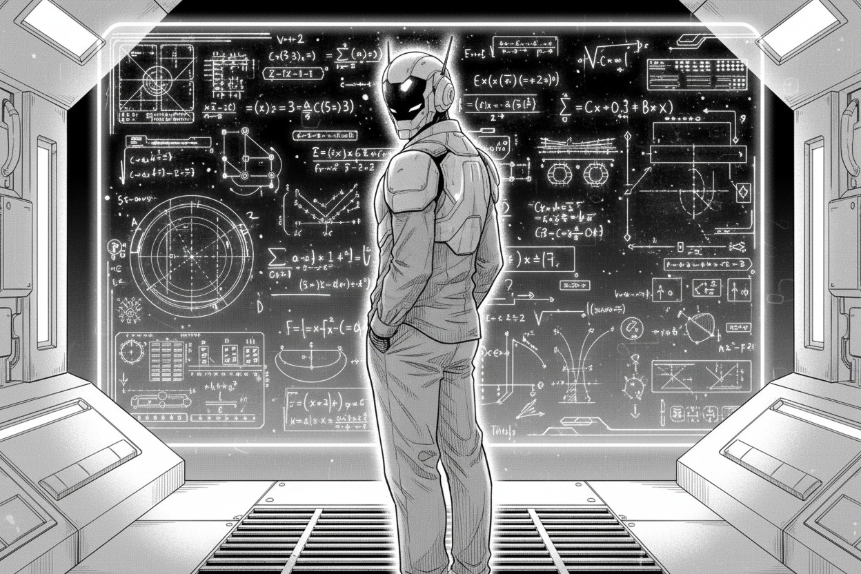 Robot karakter in over-de-schouder pose